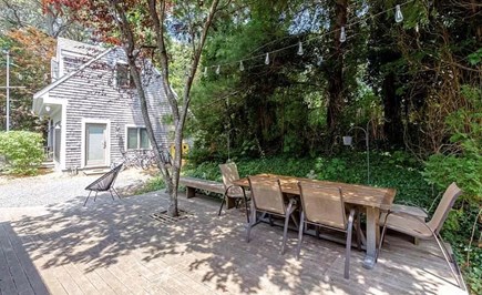 Brewster  Cape Cod vacation rental - Back deck and with view of cottage.