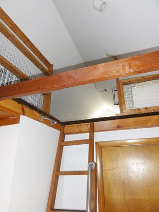 Wellfleet Cape Cod vacation rental - Ladder to sleeping loft located in bedroom