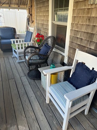 Plymouth, White Horse Beach MA vacation rental - Relax in the shade on the framers porch.
