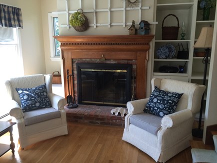 Harwich port Cape Cod vacation rental - Fireplaced living room