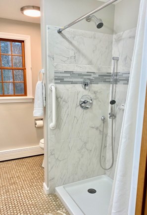 Falmouth Cape Cod vacation rental - Walk in updated shower on first floor. New washing machine/dryer