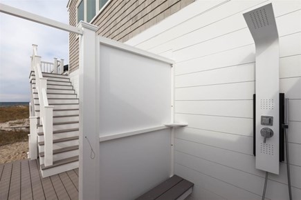 Truro Cape Cod vacation rental - Outdoor shower on the first floor and lower viewing deck