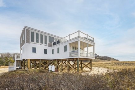 Truro Cape Cod vacation rental - Back of the house multi deck view
