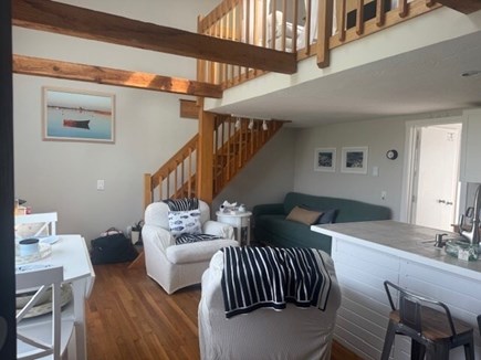 Chatham; Chatham Oceanfront Co Cape Cod vacation rental - Living area has TV, cable, Wifi and comfortable seating.