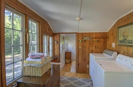 Eastham Cape Cod vacation rental - 3rd bedroom with full bath is beyond the washer/dryer