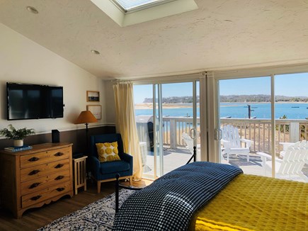 Chatham Cape Cod vacation rental - Bedroom w/queen bed, smart TV, slider to deck, attached bath