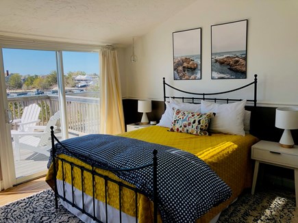 Chatham Cape Cod vacation rental - Bedroom with queen, attached bath, sliders to deck, smart TV