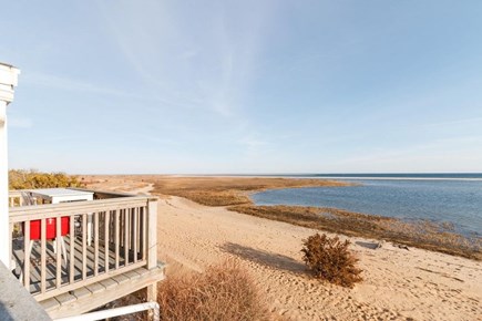 Chatham Cape Cod vacation rental - Small private deck at front with two bat stools