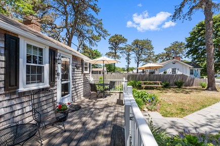 Dennis Port Cape Cod vacation rental - Relax on the front deck which has a gate enclosure for pets/kids