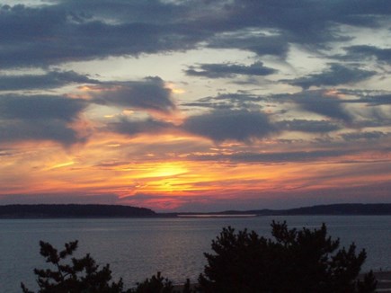 Wellfleet Cape Cod vacation rental - Sunset off the back deck