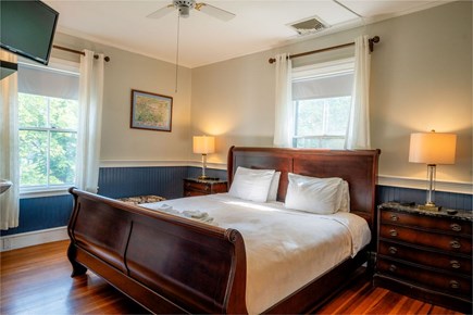 Falmouth Village Cape Cod vacation rental - Upstairs bedroom with king-sized bed & en-suite bathroom