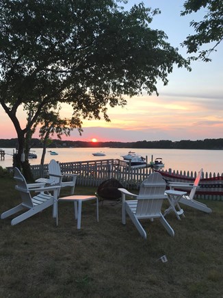 West Dennis Cape Cod vacation rental - Beautiful Sunsets and gather around the firepit.