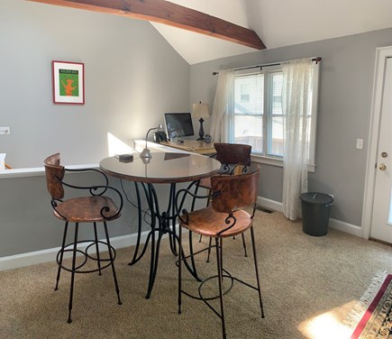 Falmouth Cape Cod vacation rental - Hi Top Bistro seating for three and a dedicated workspace nearby