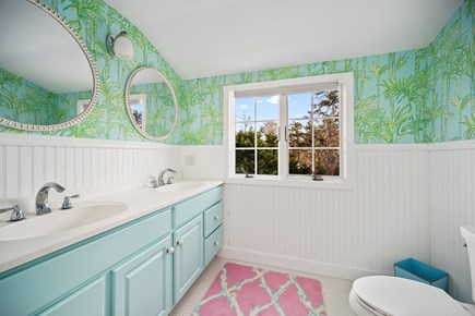 Chatham Cape Cod vacation rental - Master full bath with Lilly Pulitzer design