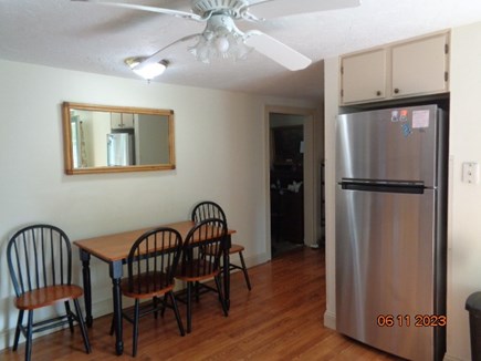 West Yarmouth Cape Cod vacation rental - New refrigerator, rectangular table w/ 4 comfortable chairs.