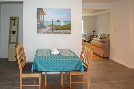 Truro Cape Cod vacation rental - Seating for four along w/a kitchen island w/four barstools.