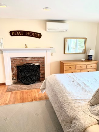 Chatham Cape Cod vacation rental - Primary bedroom fireplace
