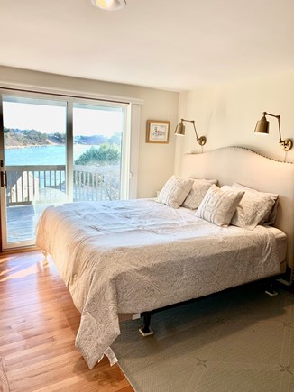 Chatham Cape Cod vacation rental - King bed in primary bedroom with water view and en-suite