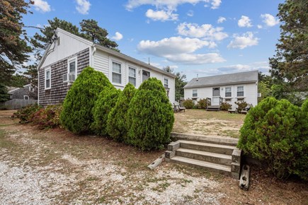 Dennis Port Cape Cod vacation rental - Steps to house on left. Parking for two cars
