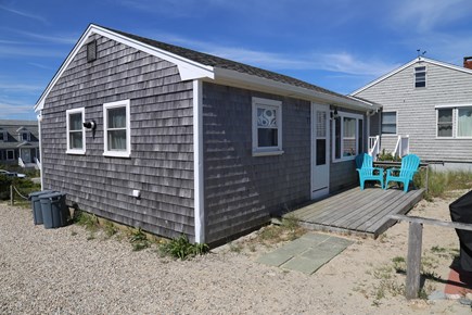 East Sandwich Cape Cod vacation rental - Front view of cottage with deck.