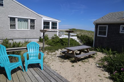 East Sandwich Cape Cod vacation rental - Deck and picnic table for outdoor dining