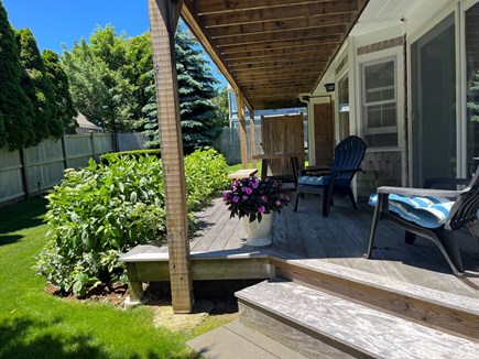 Chatham, Ridgevale Beach area Cape Cod vacation rental - Inviting back yard with deck and grill.
