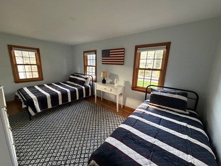 Chatham, Ridgevale Beach area Cape Cod vacation rental - First floor bedroom with queen and twin beds.