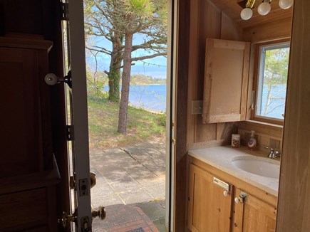 North Chatham Cape Cod vacation rental - Bathroom and Back Door