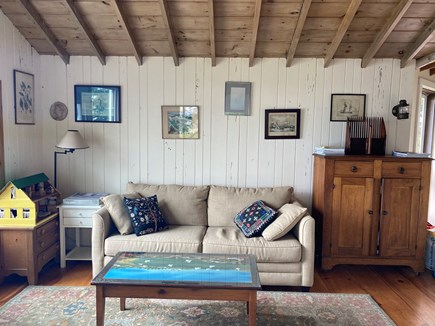 North Chatham Cape Cod vacation rental - Living Room w/ Queen pullout sofa w/ air mattress - very comfy!