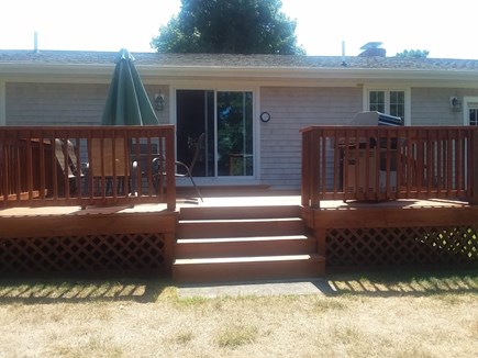 Dennis Cape Cod vacation rental - Large deck overlooking spacious private yard