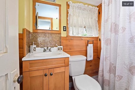 Harwich Port Cape Cod vacation rental - Bathroom off of kitchen.