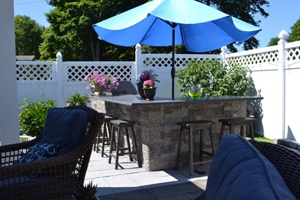 Falmouth Cape Cod vacation rental - Patio with bar and gas grill