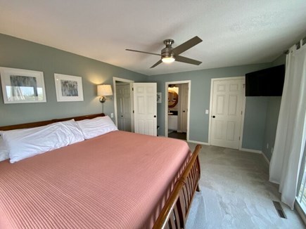 Ocean Edge Resort Cape Cod vacation rental - Primary king bed w/ smart tv, walk in closet, full bath