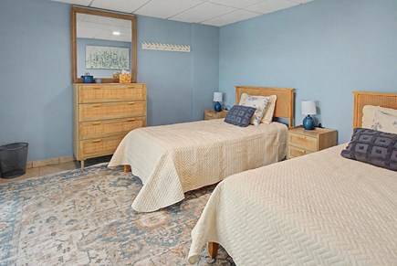 Brewster Cape Cod vacation rental - Garden Level Twins/King Bedroom (Bedroom #5)