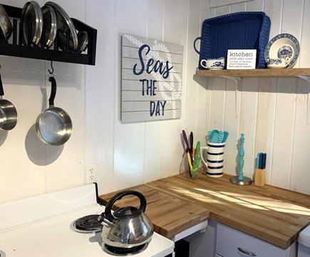 Brewster Cape Cod vacation rental - Electric stove and all the basics for cooking.