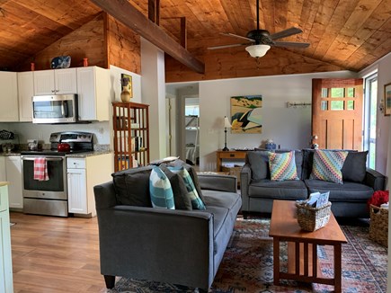 Brewster Cape Cod vacation rental - Sunny living room with cathedral ceilings