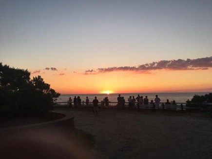Brewster, Pineland Park Cape Cod vacation rental - Neighborhood sunset gathering