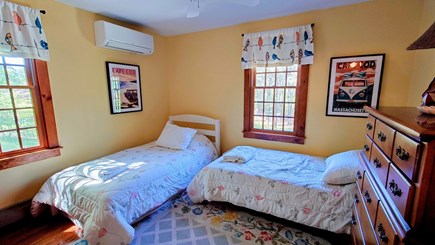 South Eastham Min to Bike Path Cape Cod vacation rental - Bright and cheerful upstairs bedroom with two new twin beds