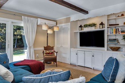 East Orleans Cape Cod vacation rental - Comfy family room with flat screen TV and sliders to deck