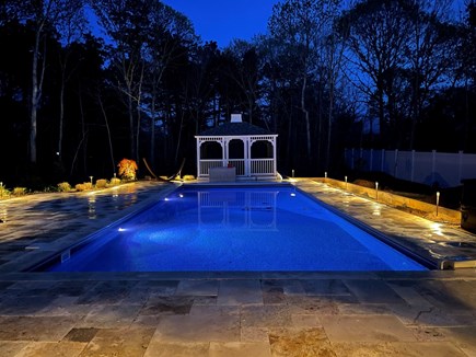 Eastham Cape Cod vacation rental - The beautiful pool at night