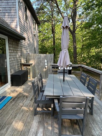 Eastham Cape Cod vacation rental - Back deck dining with seating for 6 complete with a gas grill