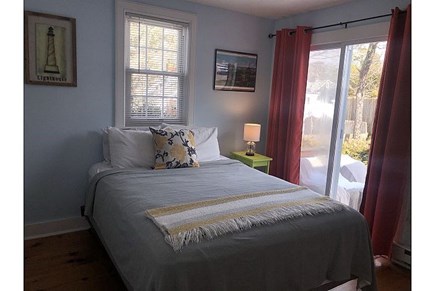 Dennis Port Cape Cod vacation rental - Queen bedroom, slider to deck, AC unit