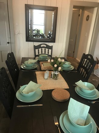 Onset MA vacation rental - Farmhouse dining with seating for 8.