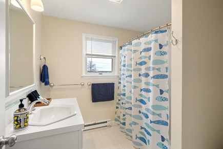 East Sandwich Cape Cod vacation rental - Main level/second floor bathroom with tub
