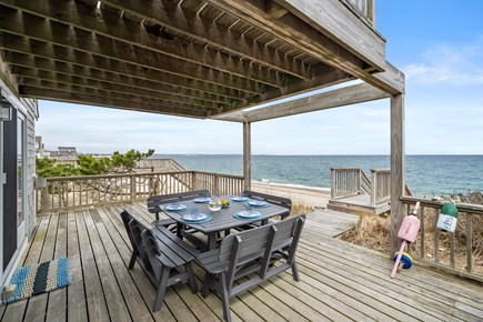 East Sandwich Cape Cod vacation rental - Large back deck for grilling & relaxing w/ great sunset views
