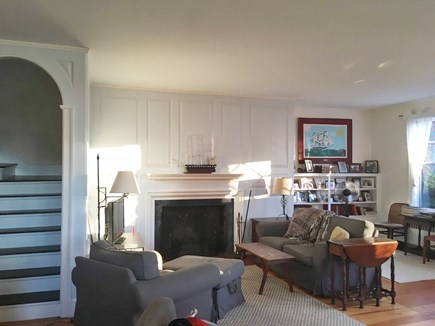 Woods Hole, Quissett Harbor Cape Cod vacation rental - This area with VCR and TV is one of 2 living room seating areas.