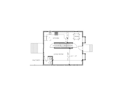 Dennis Village-Mayflower Beach Cape Cod vacation rental - First floor plans