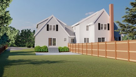 Dennis Village-Mayflower Beach Cape Cod vacation rental - Back of house rendering