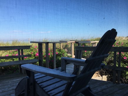Truro Cape Cod vacation rental - Looking out at the bay from the deck through the screen door.
