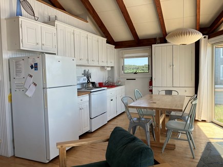 Truro Cape Cod vacation rental - Kitchen. Looking south. Adjacent to sliding glass door. Seats 6.